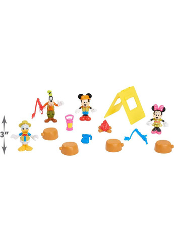 Набор кемпинговых фигурок Disney (14 шт) Микки Маус, Минни Маус, Дональд Дак и Гуфи Junior Mickey Mouse Funhouse Just Play (338425882)