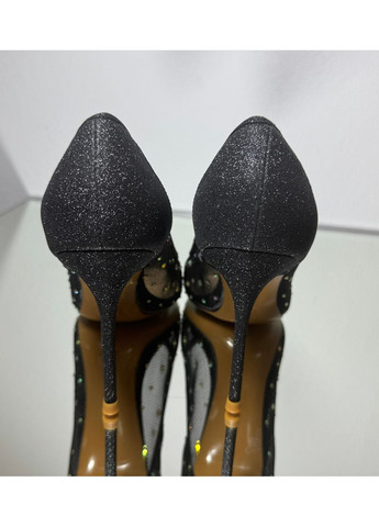 No Brand Жіночі туфлі святкові із камінцями, чорний колір 10 см туфлі-човники чорний з текстиль, — літо (351394464)