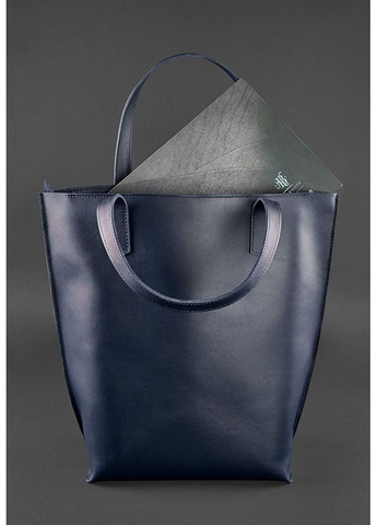 Кожаная женская сумка D.D. темно синяя BlankNote шоппер (348359136)