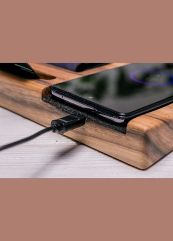 Аксесуар «Бездротовий зарядний пристрій» Органайзер для речей з індивідуальною гравіровкою EcoWalnut (293083536)