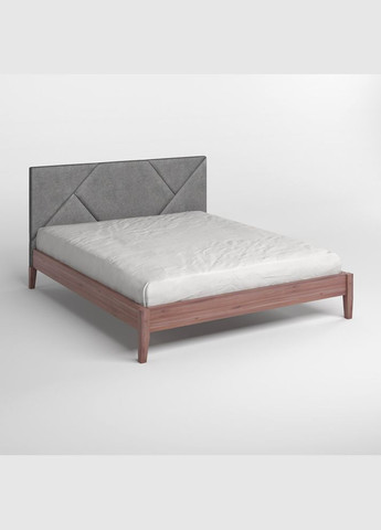 Двоспальне дерев'яне ліжко Нью-Йорк ДК /Аляска 93 (Сірий) 140х200 см (MBG-10385) Mebigrand (368279474)