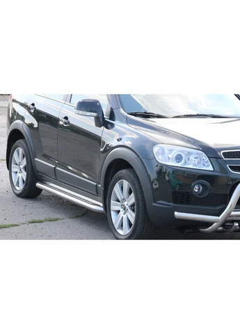 Бокові пороги Premium (2 шт., нерж.) Ø60 для Chevrolet 2006-2019 рр CAN Captiva (388956782)