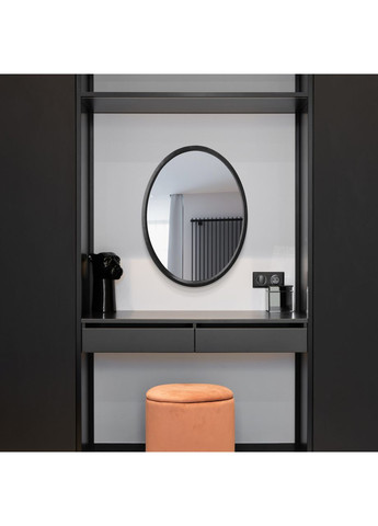 Зеркало овальное деревянное Evolution Black Ясень 600, 800 Luxury Wood (369547057)