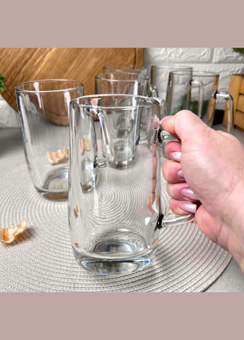 Набор гладких пивных кружек 6 шт 500 мл PRINCE Uniglass (303138081)