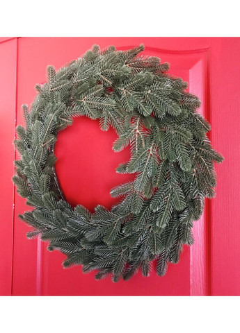 Вінок хвойний різдвяний Traditional литий d-50 см Зелений No Brand (370161598)
