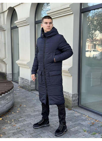 Темно-синя зимня чоловіча зимова куртка подовжена до -25 ° c темно-синя Freedom