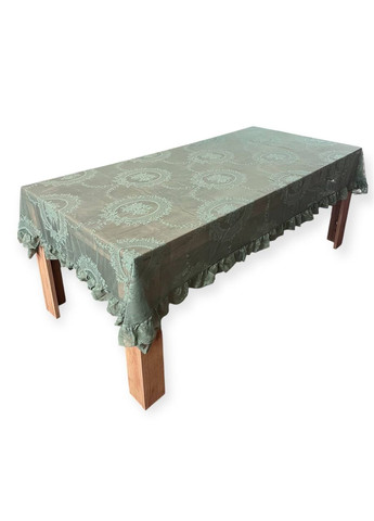 Скатертина мереживна Malva 1.4х2.4м зелена Мальва (307827173)