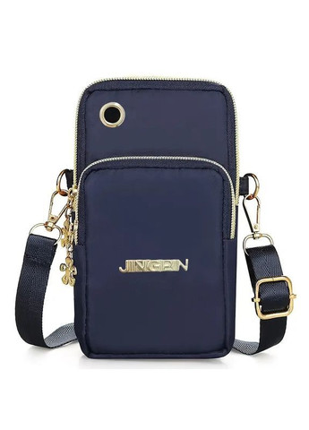 Сумочка кросс боди на шлейке синяя No Brand на блискавці (362441058)