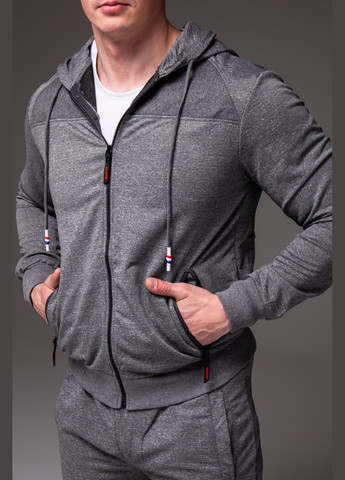 Чоловічий спортивний костюм сірий з капюшоном "Elbow" No Brand (342718212)