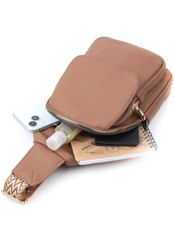 Сумка жіноча планшет для документів рюкзак слінг в дорогу сумочка для телефону Коричневий 34824 Vintage (332612600)