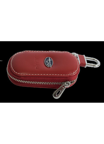 Ключниця, шкіряна автоключниця з логотипом СУБАРУ (червона 21015) Subaru (360949207)