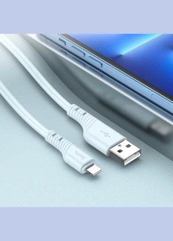 Кабель X97 Crystal color silicone charging data cable iP light blue Hoco (301198346)