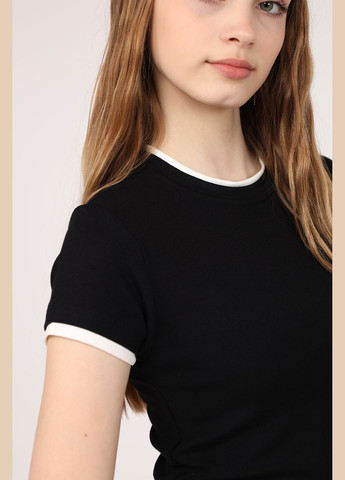 Футболка з коротким рукавом жіноча колір чорний CB-00275556 Crep - (330223093)