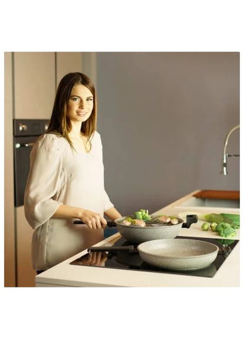 Сковорода Dura Induction Rocky Twins 28 см двойная с решеткой (RKIWP2830) Flonal Dura Induction Rocky Twins 28 см подвійна з решітк (369881670)