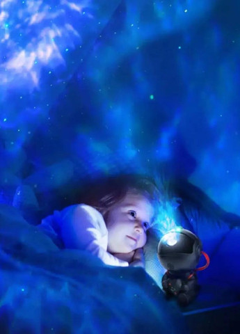 Ночник проектор звездного неба светильник с USB пультом космонавт со звездой для детей взрослых всей семьи (476450-Prob) Черный Unbranded (282739573)