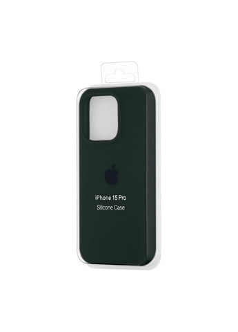 Чохол силіконовий протиударний для iPhone 15 Pro темно-зелений Case (370163256)