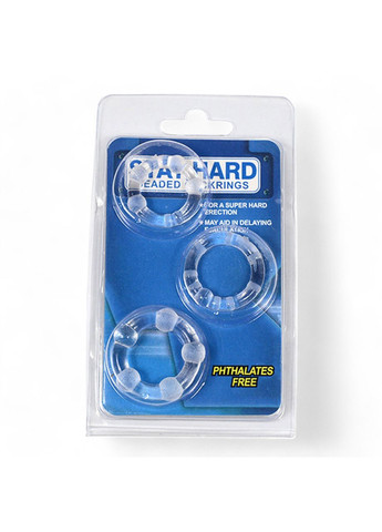 Кільце на пеніс набір 3 шт, кільце на член ерекція з кульками прозорий різного розміру China (317747676)