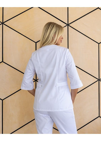 Костюм жіночий медичний Мілан стрейч-котон на гудзиках три чверті рукав No Brand (365843272)