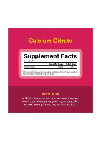Кальций цитрат, 350 мг, Calcium Citrate, 90 таблеток Natural Factors (364688787)