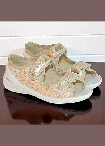 Ортопедичні відкриті тапочки капчики текстильні босоніжки на липучках для дівчинки Waldi (333035647)