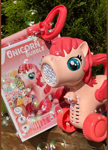 Каталка с мыльными пузырями 8522 на батарейках, с подсветкой Сказочный Единорожка Fun Game (333683388)