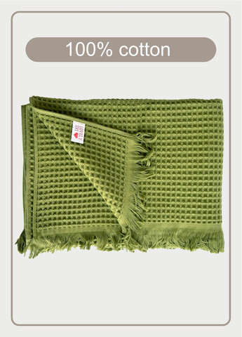 Lovely Svi вафельное полотенце - хлопок - для ванной, отелей, спа - xxl 90х180 см -зеленый однотонный зеленый производство - Китай
