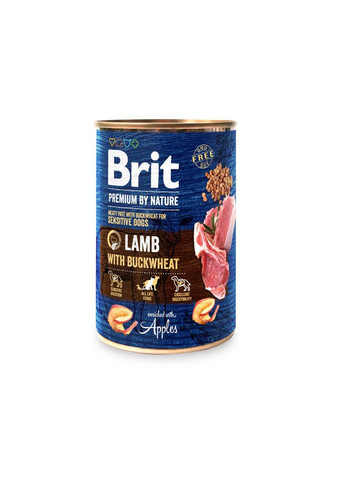 Корм для собак Premium By Nature Lamb with Buckwheat 400г, з ягнятком та гречкою Brit (292259682)
