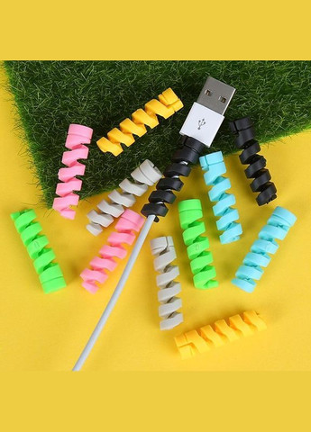 Протектор кабелю Спіраль органайзер захист кабелю дроту від перетирання набір з 4 шт (R051032) Boer (317297338)