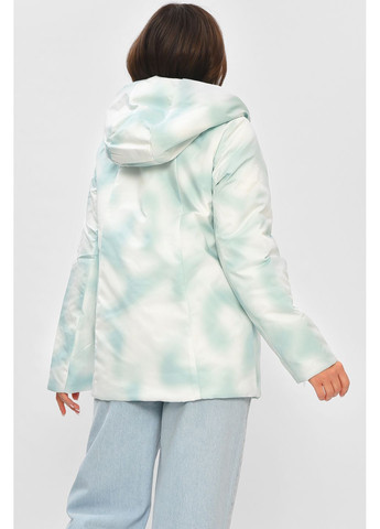 М'ятна демісезонна куртка жіноча демісезонна м'ятного кольору з принтом Let's Shop