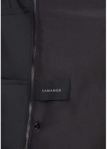 Черная зимняя дубленка из эко меха 88-89635ydk чёрный sam s Samange