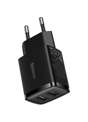 Зарядний пристрій (CCXJ010201) Baseus Compact Charger 2U Black (268147367)
