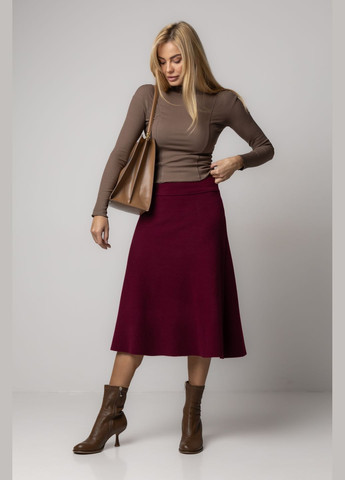 Спідниця-трапеція у рубчик довжиною міді Lurex (305569524)