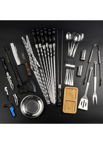 Шашлычный набор + стол 2в1, Набор шампуров, шампура для отца, боссу другу, коллеге, Grills G17 No Brand (365654974)