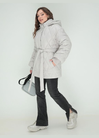 Серая демисезонная куртка лика Mirage