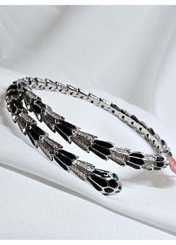 Срібний жіночий жорсткий браслет «Змія» NOVA 5259БЦ14 Zirka (356452459)