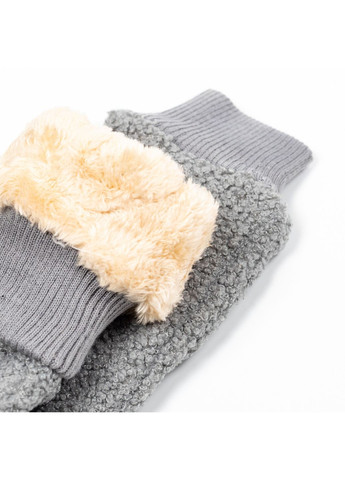 Варежки женские искусственный мех каракуль серые ХАРВИ LuckyLOOK 585-218 (322791708)