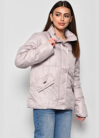 Бежевая демисезонная куртка женская демисезонная бежевого цвета Let's Shop