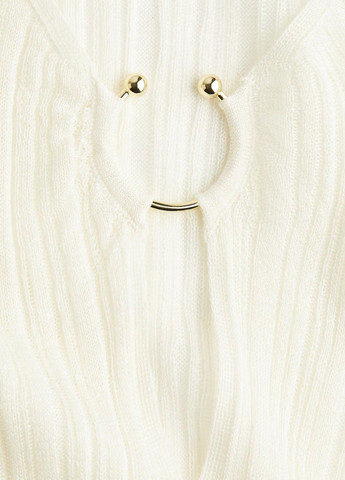 Белое пляжное платье H&M однотонное