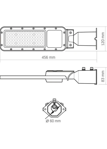Світлодіодний ліхтар SLE17 50W 5000K Gray (VL-SLE17-0505) [144901] Videx (401596424)
