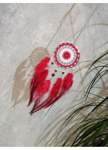 Мини/Авто-ловец снов "Кардинал". Оберег-подвеска в машину. Мандала на зеркало заднего вида Dream Studio (363057551)