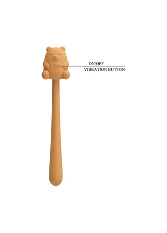 Мини-вибратор на палочке Cute Bear гибкий,, 13.3 х 1.2 см Pretty Love (391058915)