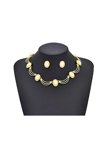 Комплект біжутерії Кольє-чокер и сережки перлинні намистини No Brand (339679823)