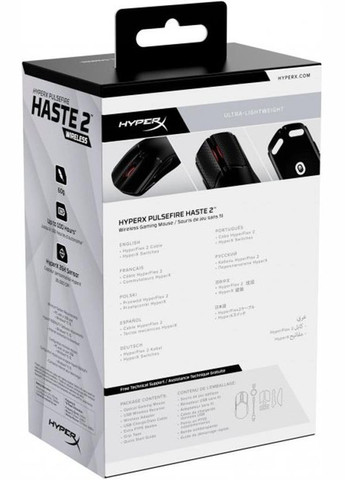 Мышь беспроводная Pulsefire Haste 2 Wireless Black (6N0B0AA) HyperX (336957028)