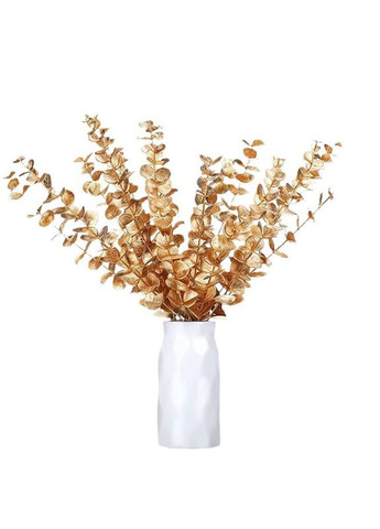 Искусственная ветка Золотой эвкалипт 50 см, декоративная ветка, цветы для декора 1 шт China (366874541)