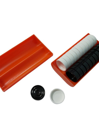 Набір шашок у фіолетовому пластиковому футлярі помаранчевий SNS (316141753)