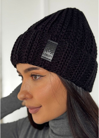 Жіноча шапка-біні фактурної в'язки InFashion Шапка (365798952)