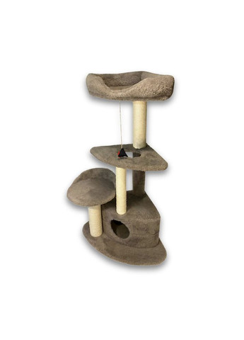 Дряпка Поселок угловая коричневая 55х56х117 см Природа (362703261)