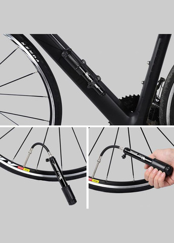 Насос мини велосипедный 0711069 ручной Black с иглой 22шт West Biking (352011736)