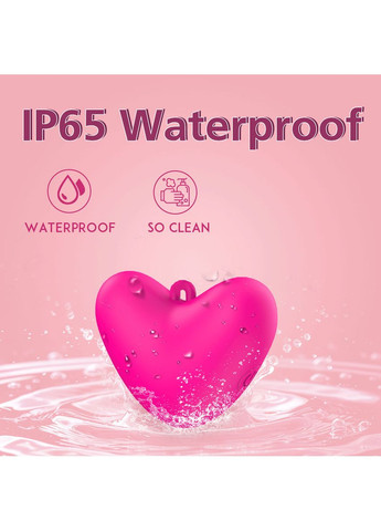 Міні-вібратор кліторальний Eileen у формі серця рожевий, 10 режимів вібрації Every Night Toys (366667811)