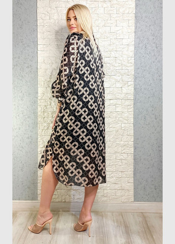 Черное повседневный, кэжуал платье Made in Italy с абстрактным узором